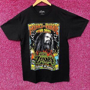 Rob Zombie Freaks on Parade Tour Industrial Rock Band Tee Large
